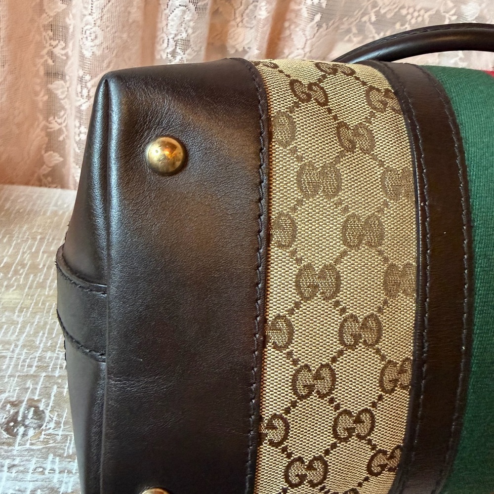 Gucci Beige and Red Shoulder Bag - Picture 5 of 12